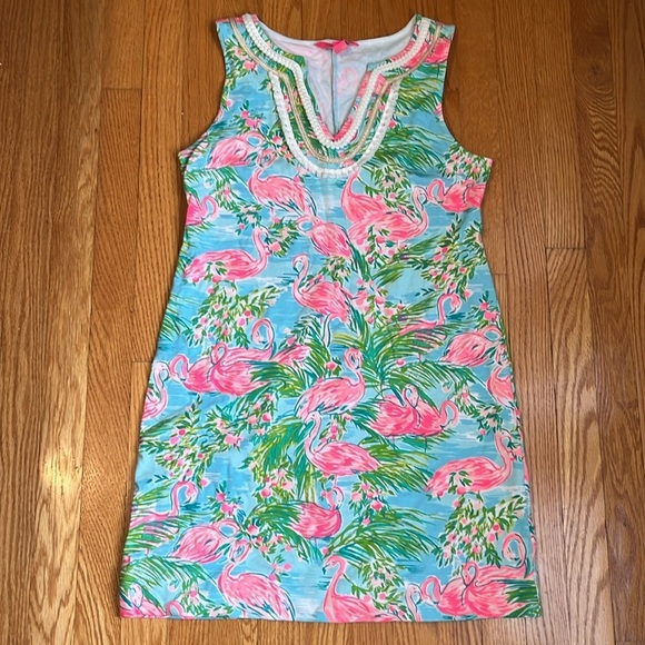 Lilly Pulitzer Harper Sleeveless Shift Dress Cotton Multi Floridita Sz M - Picture 2 of 5